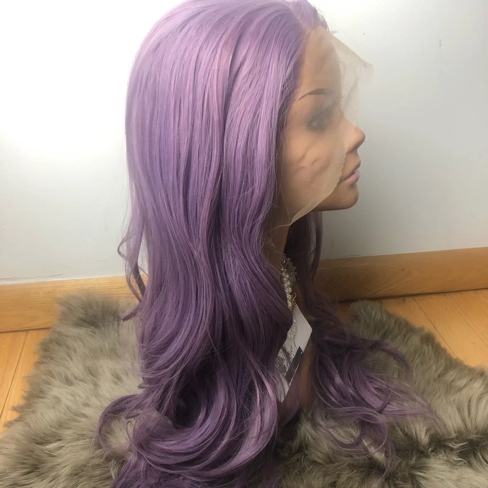 🦄Lollipop Purple 24” LACEFRONT Wig *NWT*